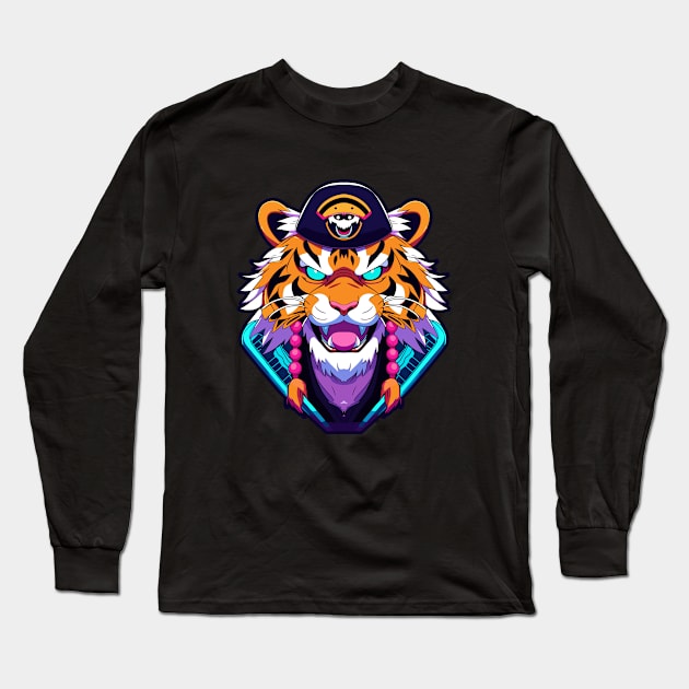 TIGER PIRATES Long Sleeve T-Shirt by vibrain